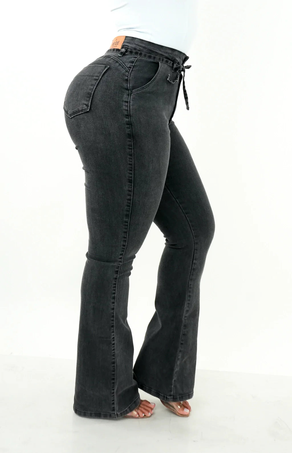 CALÇA JEANS FEMININA - Flare Vintage Estilo Alfaiataria