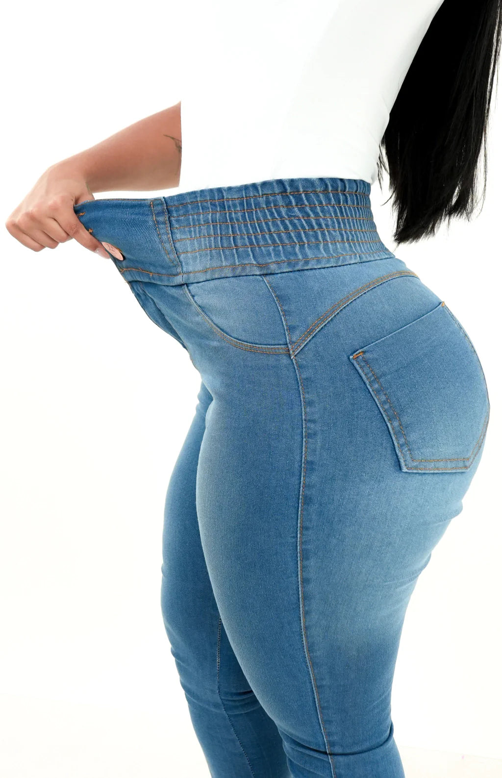 CALÇA JEANS FEMININA - Jogger Chapa Barriga