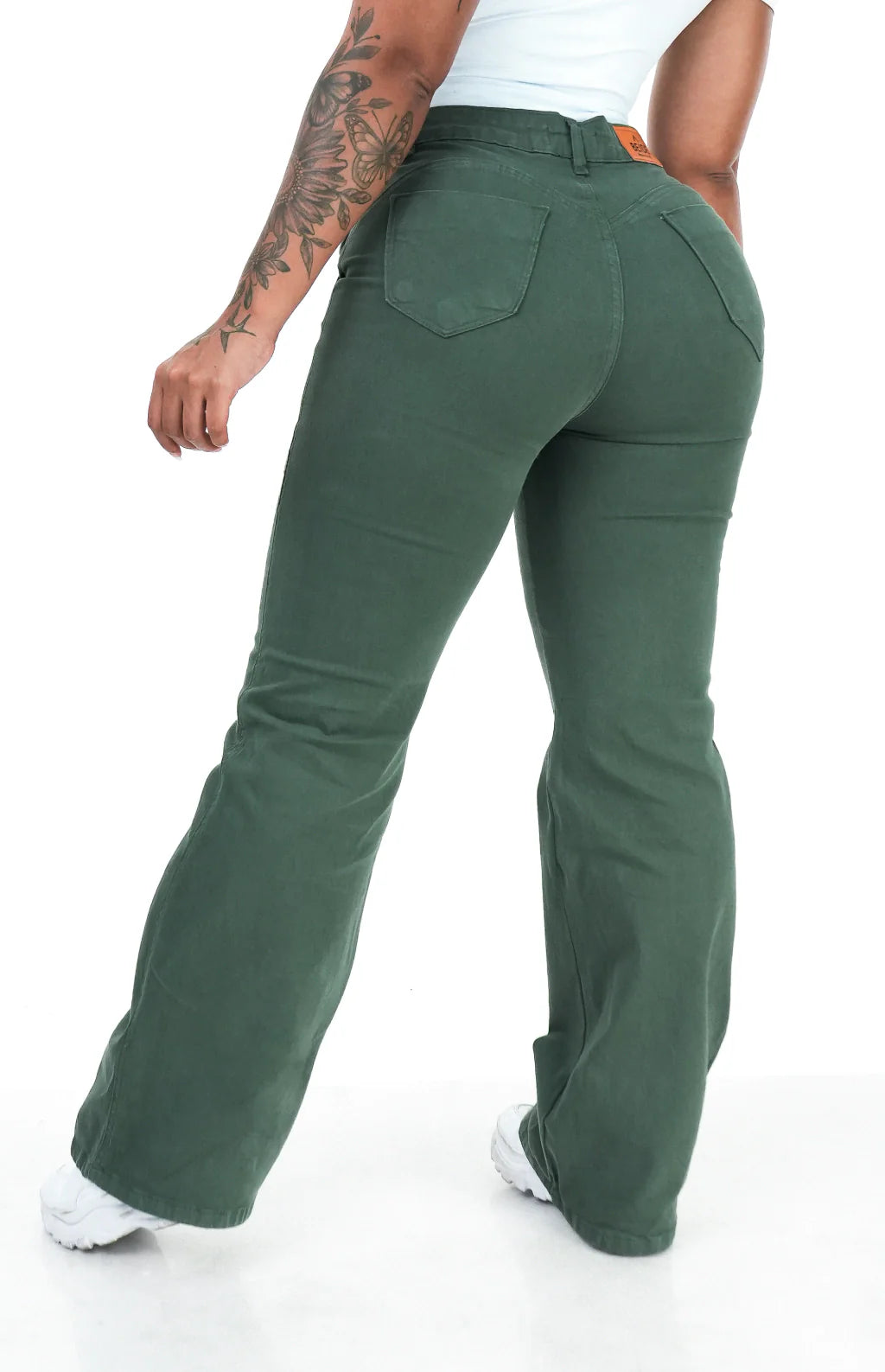 CALÇA FEMININA - WIDE LEG VERDE