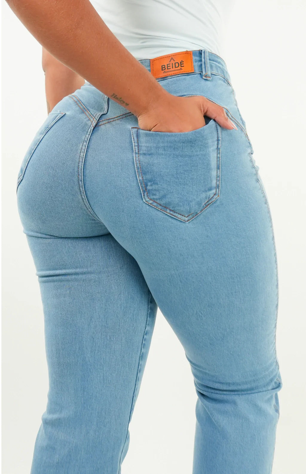 CALÇA JEANS FEMININA - Wide leg Essencial Piscine