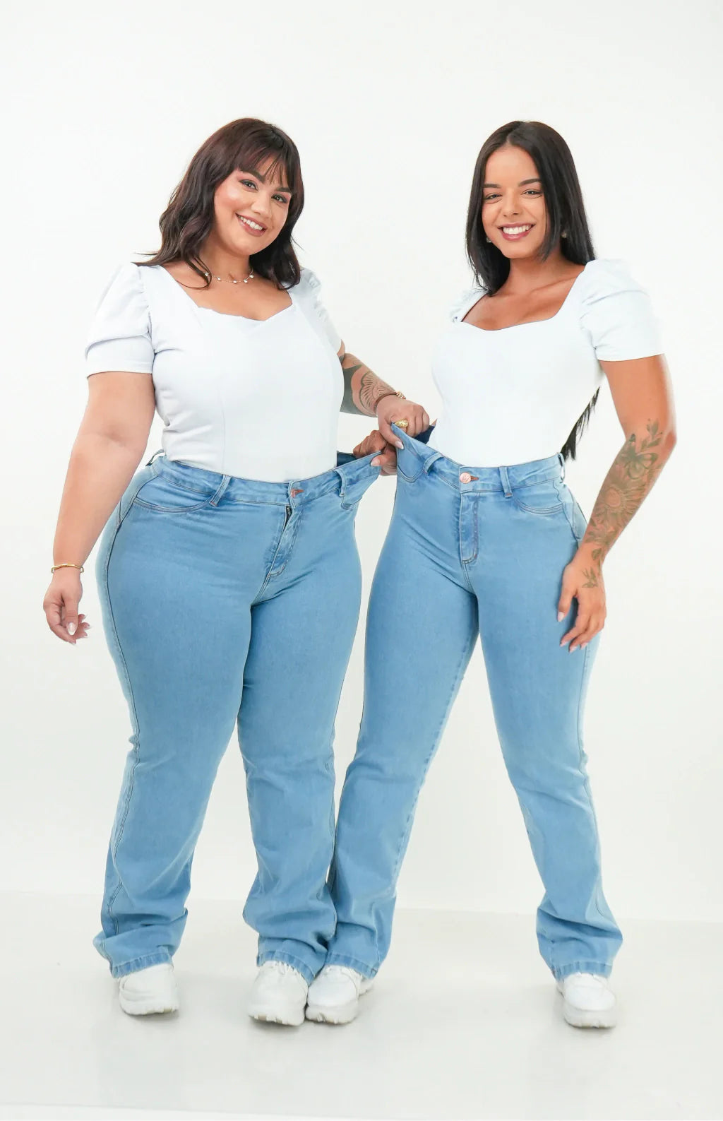 CALÇA JEANS FEMININA - Wide leg Essencial Piscine
