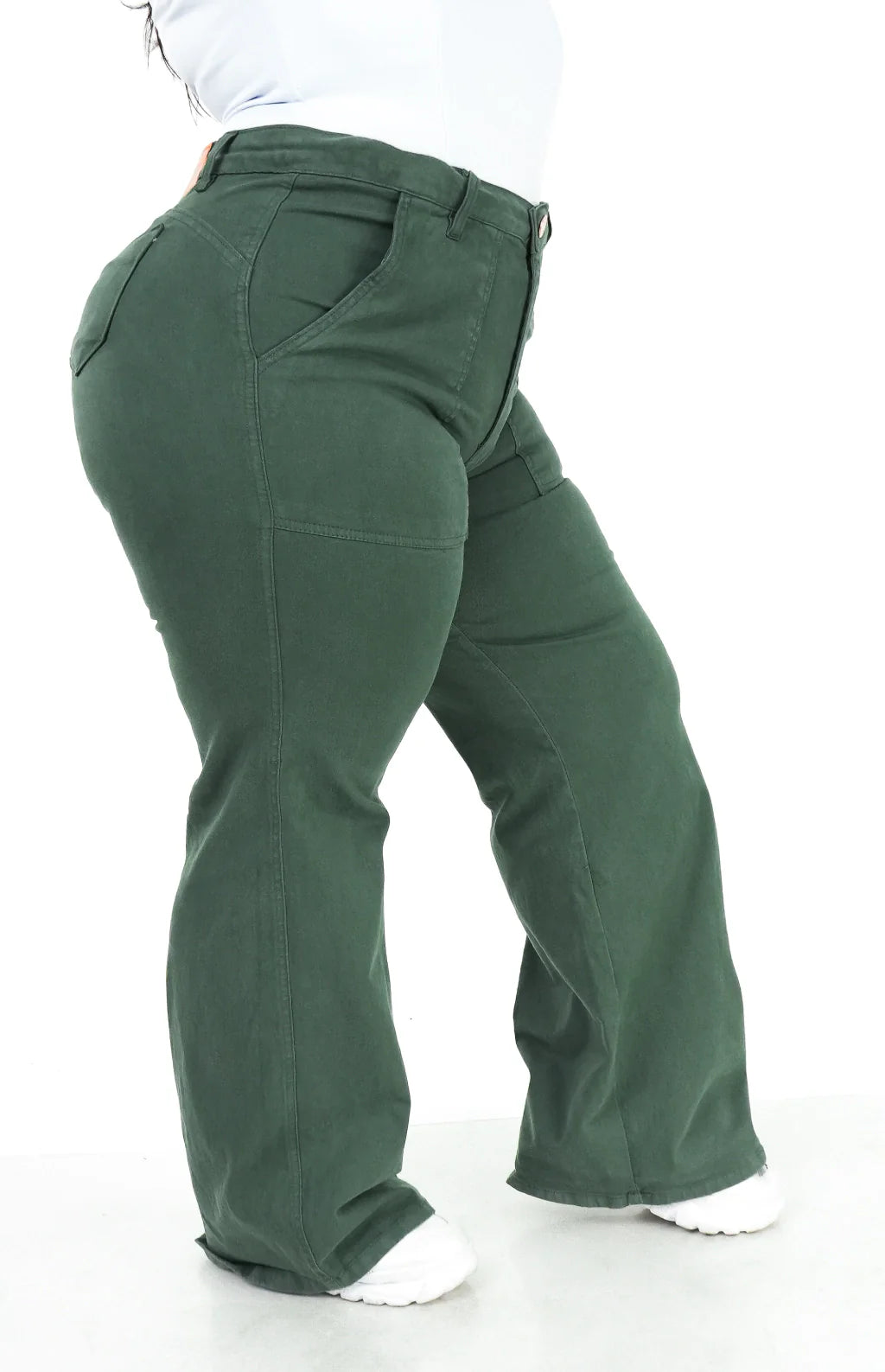 CALÇA FEMININA - WIDE LEG VERDE