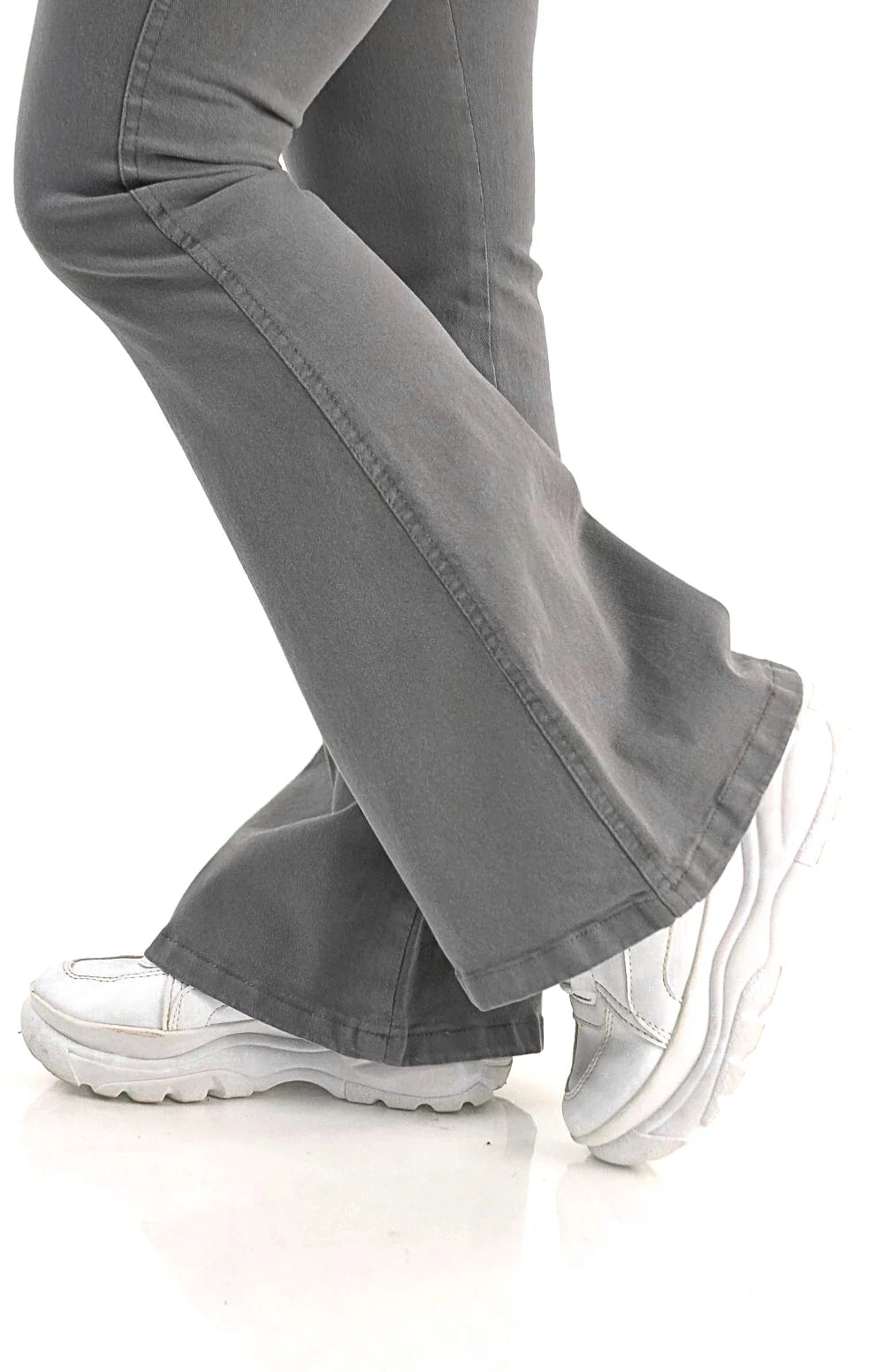 CALÇA JEANS PARA BAIXINHAS FLARE - CINZA