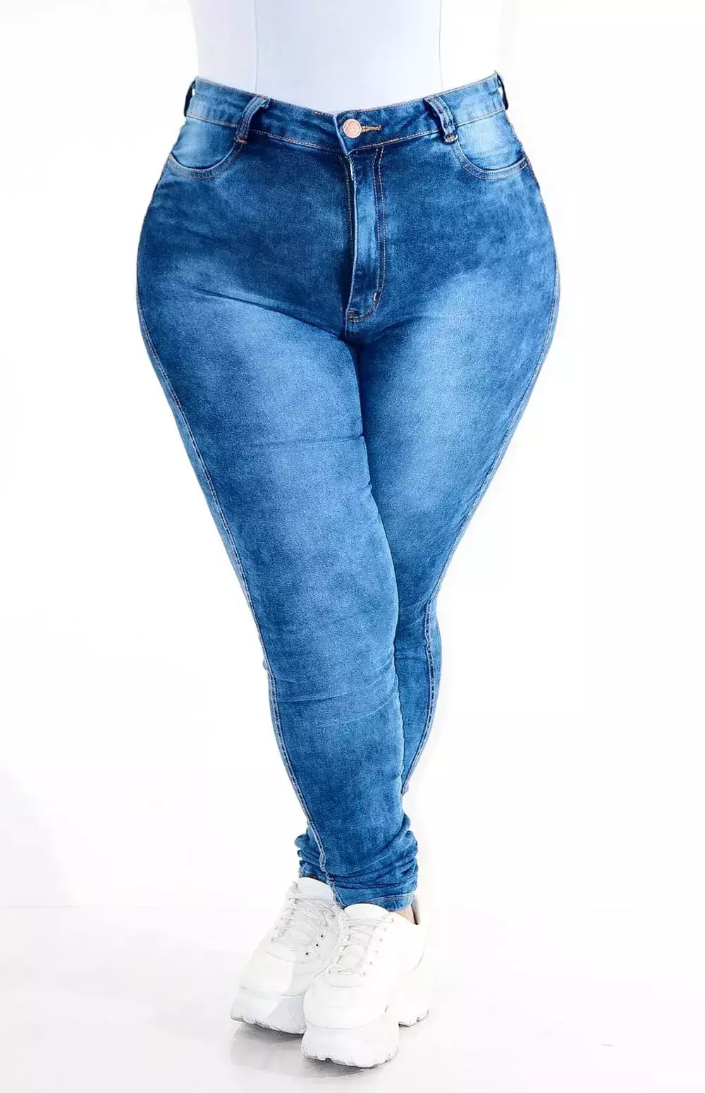 Calça Jeans Plus Size - Básica UP Mármore