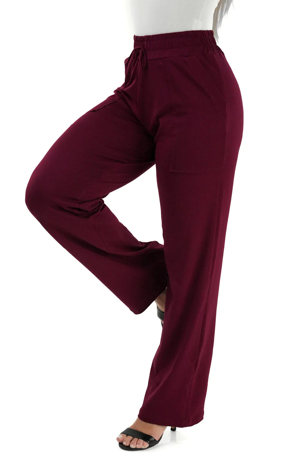 CALÇA PANTALONA VINHO - CAIMENTO SOLTINHO