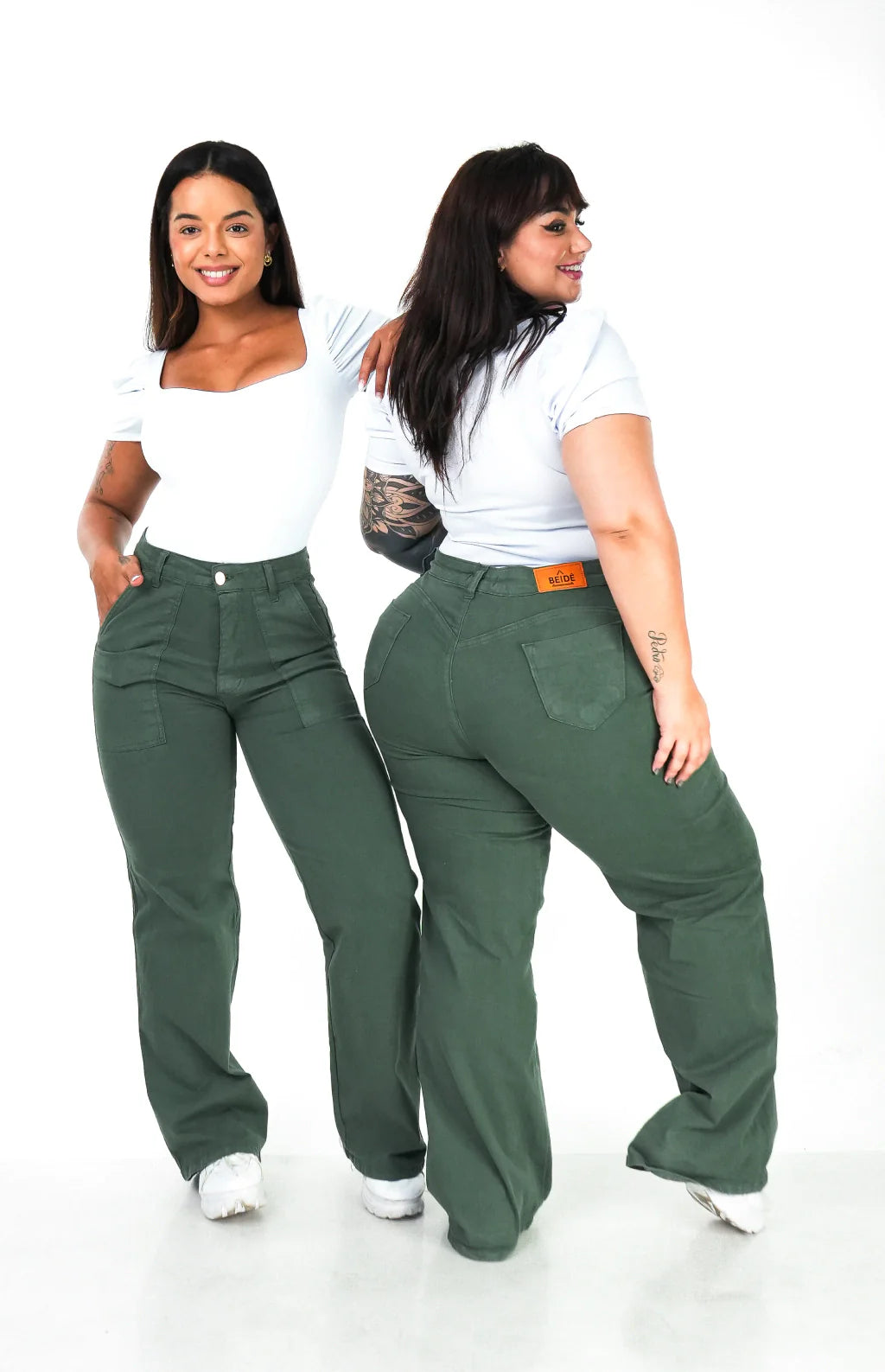 CALÇA FEMININA - WIDE LEG VERDE