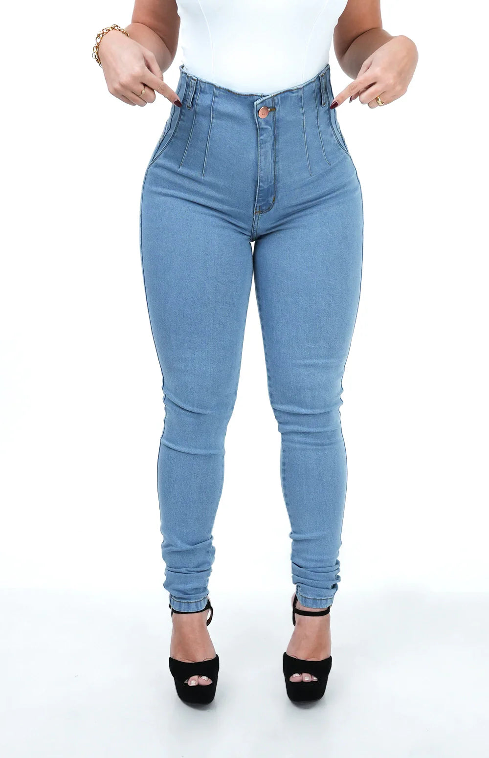 CALÇA JEANS FEMININA - HIPER MODELADORA CURVES CLARA