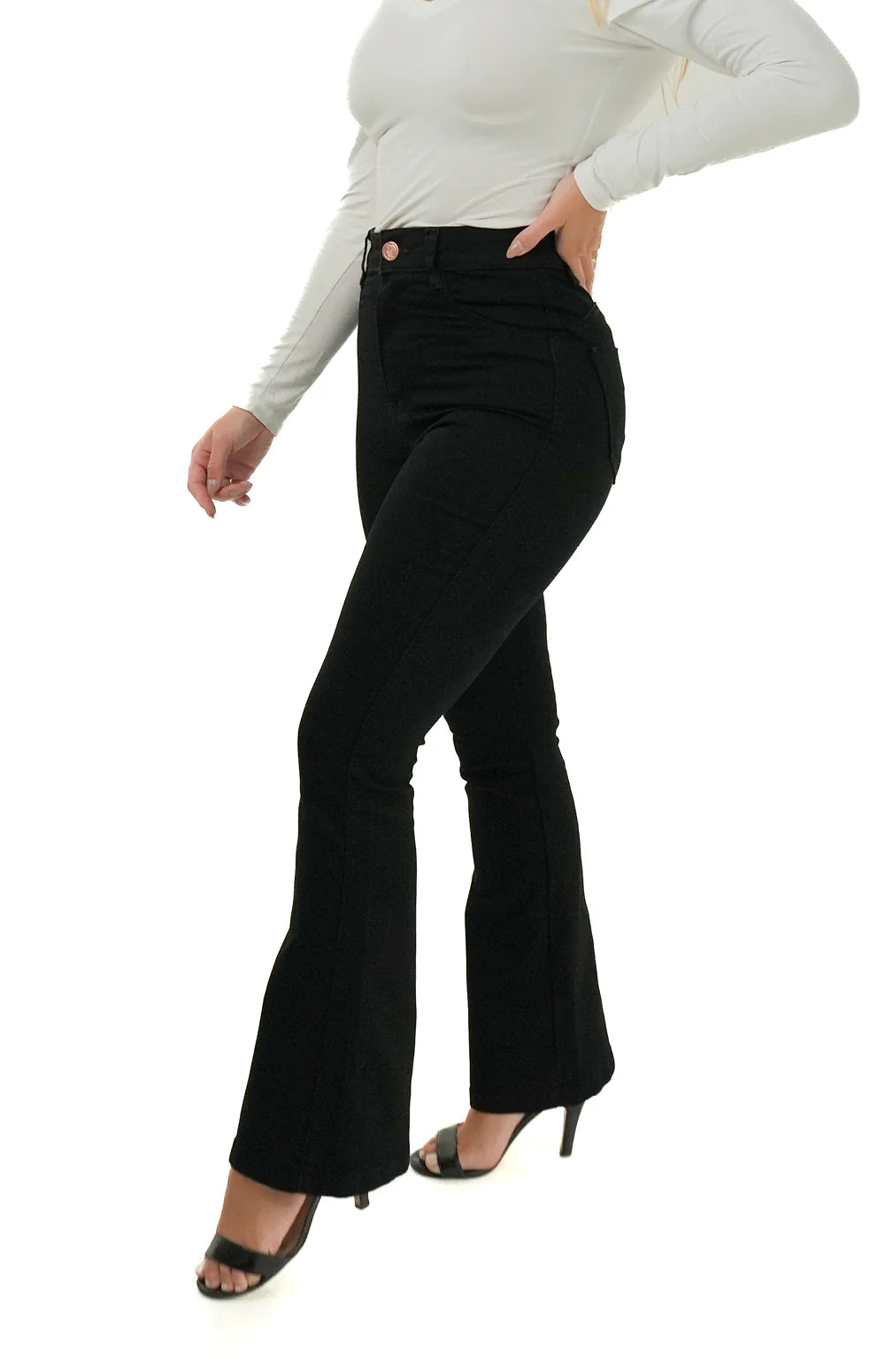 CALÇA JEANS PARA BAIXINHAS - FLARE PRETA INTENSE