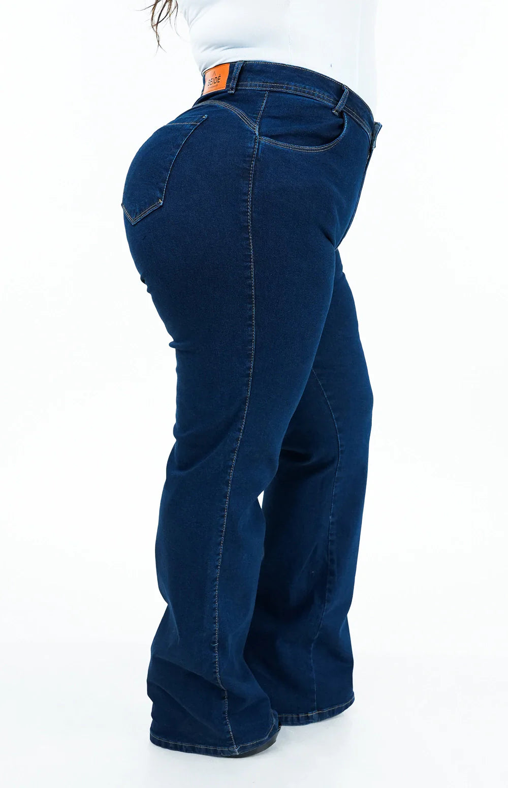 CALÇA JEANS FEMININA - WIDE LEG COM ELASTANO