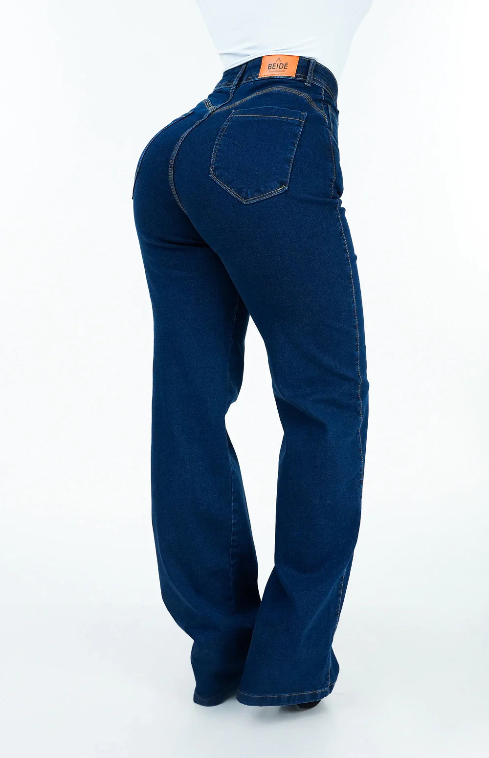 CALÇA JEANS FEMININA - WIDE LEG COM ELASTANO