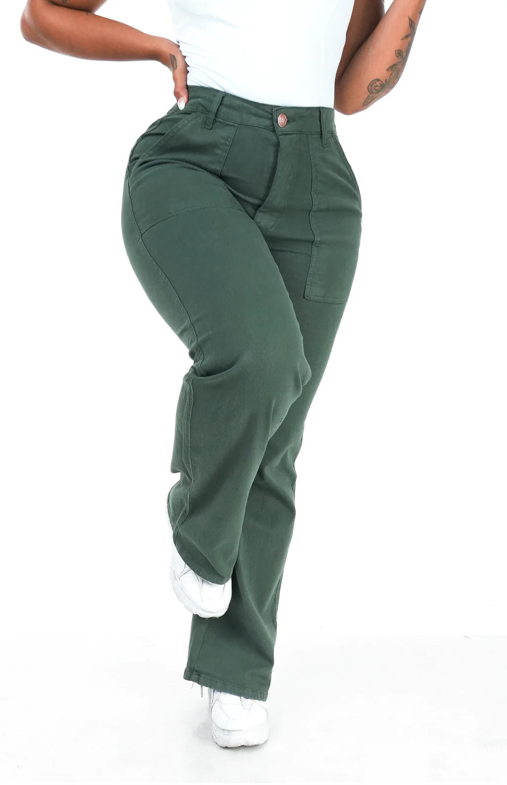 CALÇA FEMININA - WIDE LEG VERDE