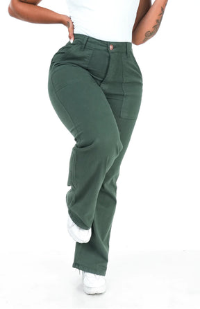 CALÇA FEMININA - WIDE LEG VERDE