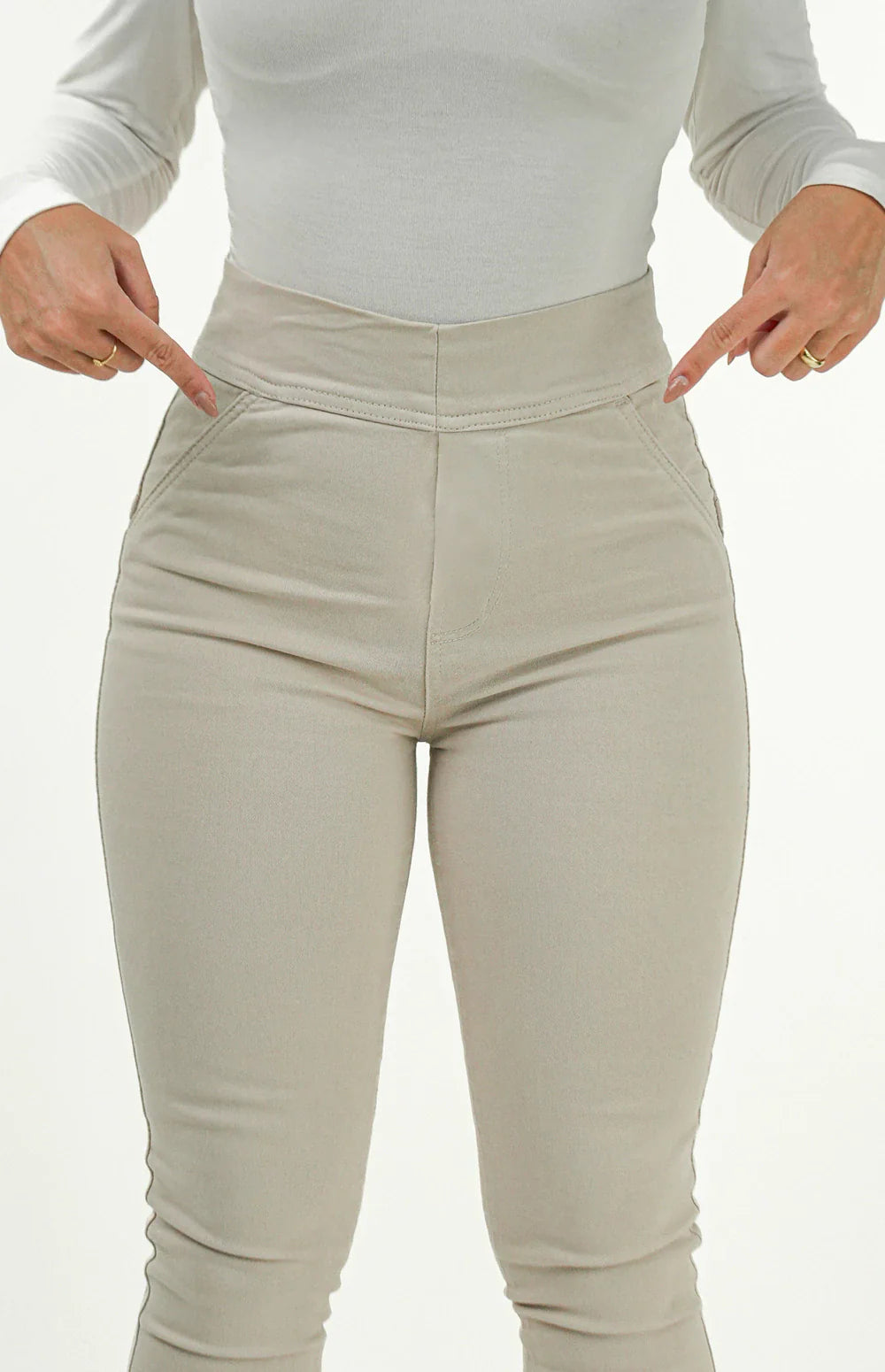 CALÇA JEANS FEMININA - EXTREME POWER COMFY NUDE