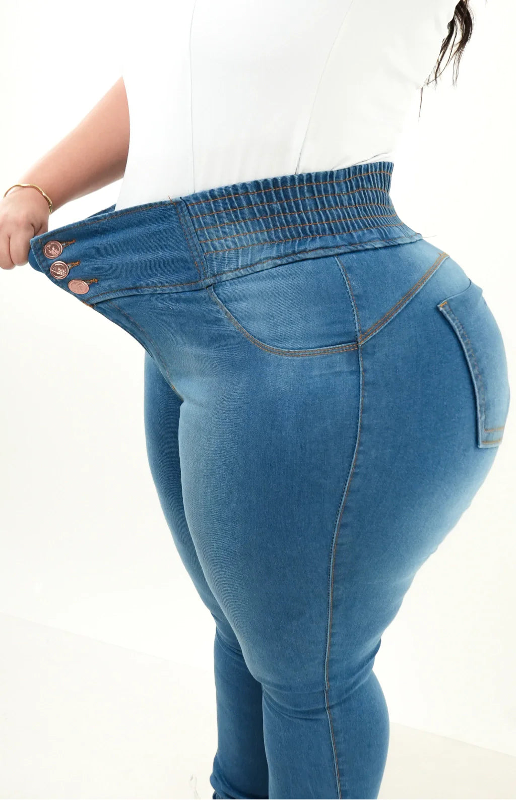 CALÇA JEANS FEMININA - Jogger Chapa Barriga