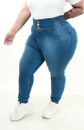 CALÇA JEANS FEMININA - Jogger Chapa Barriga