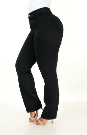 CALÇA JEANS FEMININA - RETA PRETA INTENSE