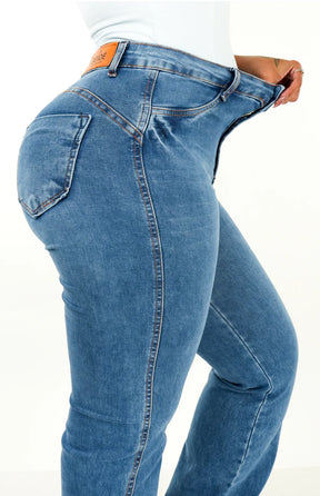 CALÇA JEANS FEMININA - WIDE LEG LAZULLI