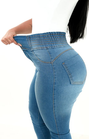 CALÇA JEANS FEMININA - Jogger Chapa Barriga