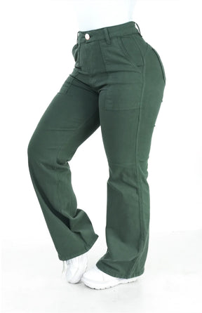 CALÇA FEMININA - WIDE LEG VERDE