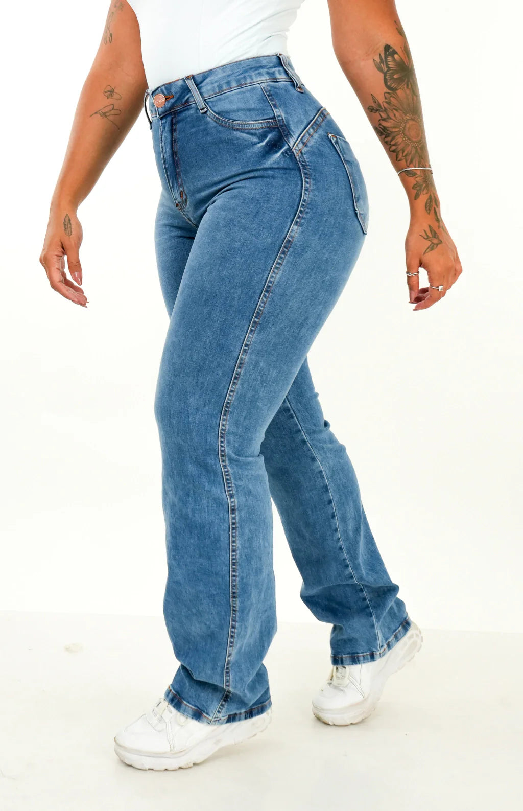 CALÇA JEANS FEMININA - WIDE LEG LAZULLI