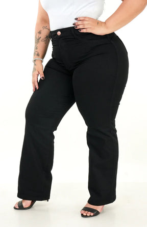 CALÇA JEANS FEMININA - RETA PRETA INTENSE