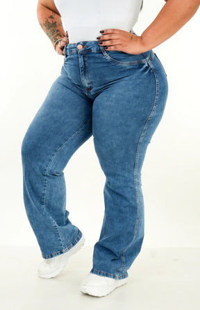 CALÇA JEANS FEMININA - WIDE LEG LAZULLI