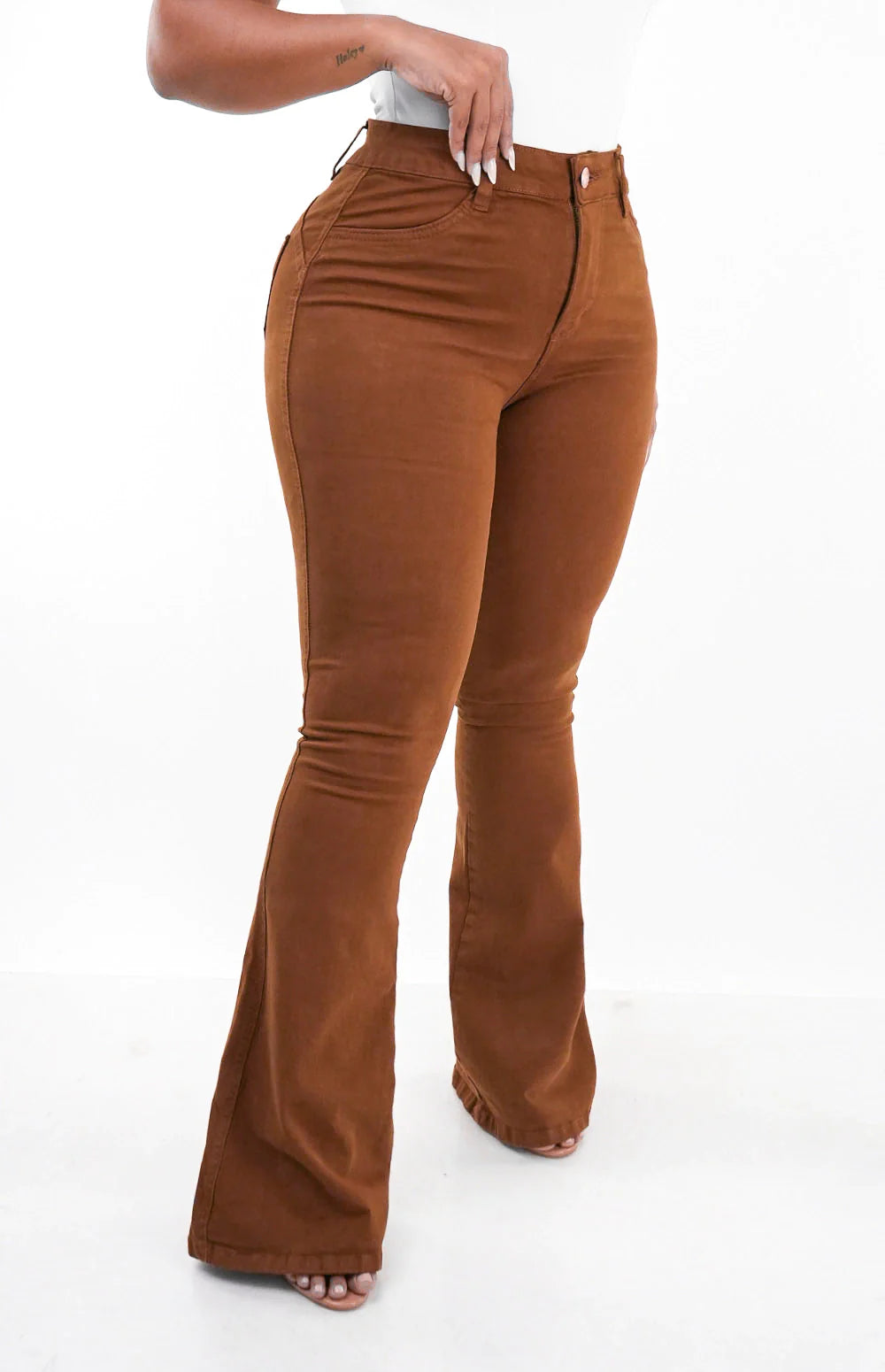 CALÇA FEMININA - FLARE TERRACOTA