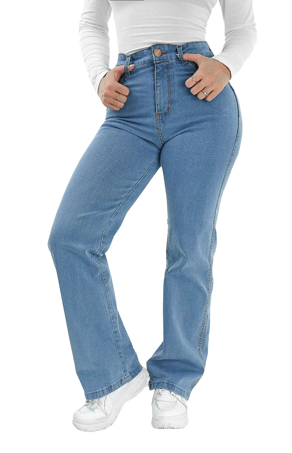 CALÇA JEANS PARA BAIXINHAS - WIDE LEG PISCINE
