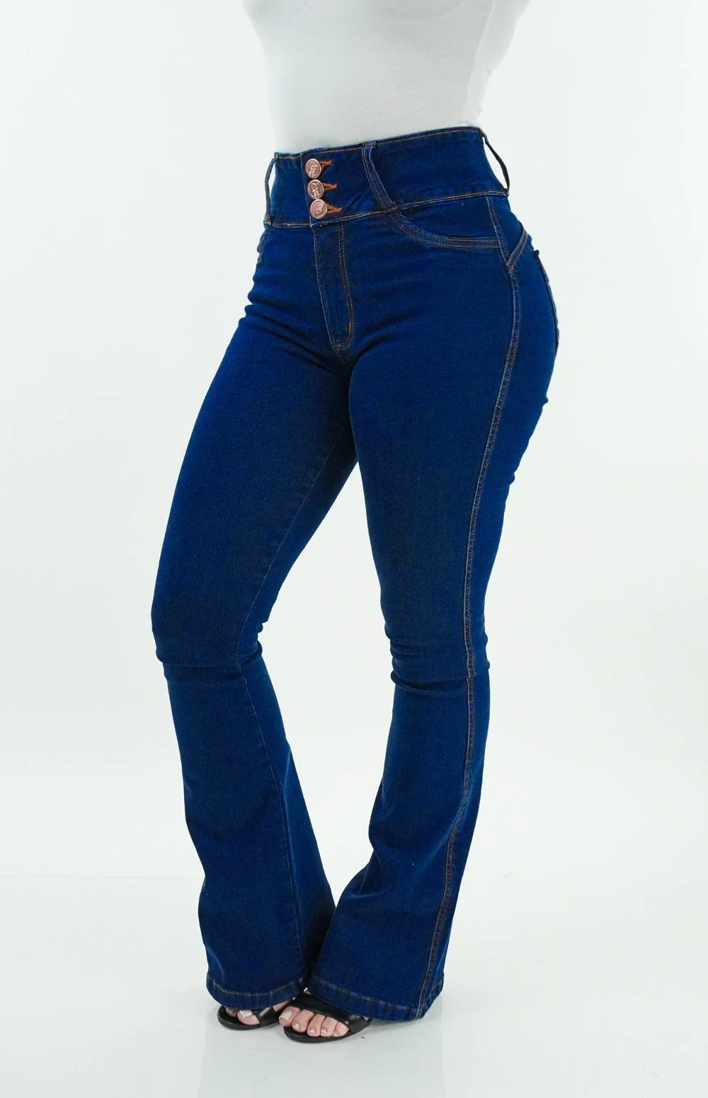 CALÇA JEANS FEMININA - FLARE TRIMODELADORA BLUE