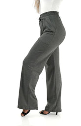 CALÇA PANTALONA CINZA MESCLA - CAIMENTO SOLTINHO