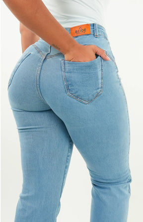 CALÇA JEANS FEMININA - Wide leg Essencial Piscine