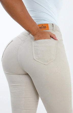CALÇA FEMININA - FLARE NUDE CHIC