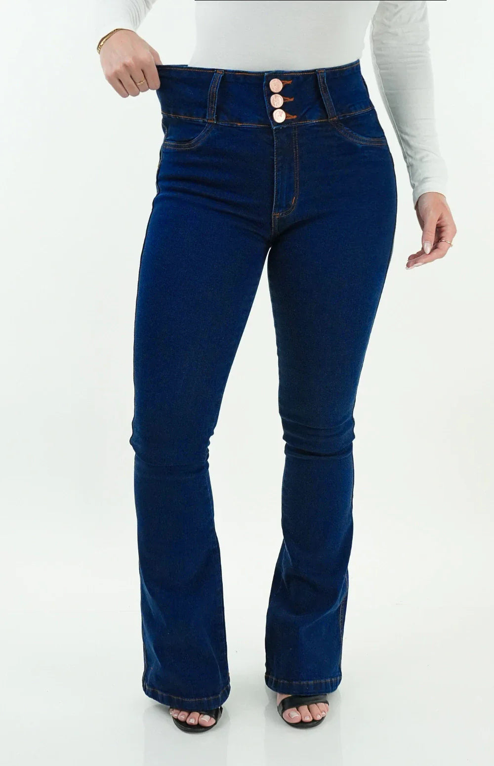 CALÇA JEANS FEMININA - FLARE TRIMODELADORA BLUE