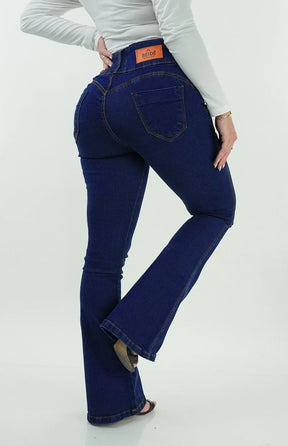 CALÇA JEANS FEMININA - FLARE TRIMODELADORA BLUE