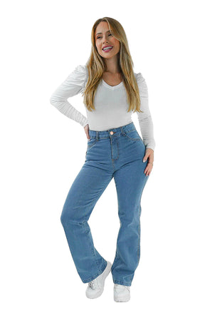 CALÇA JEANS PARA BAIXINHAS - WIDE LEG PISCINE