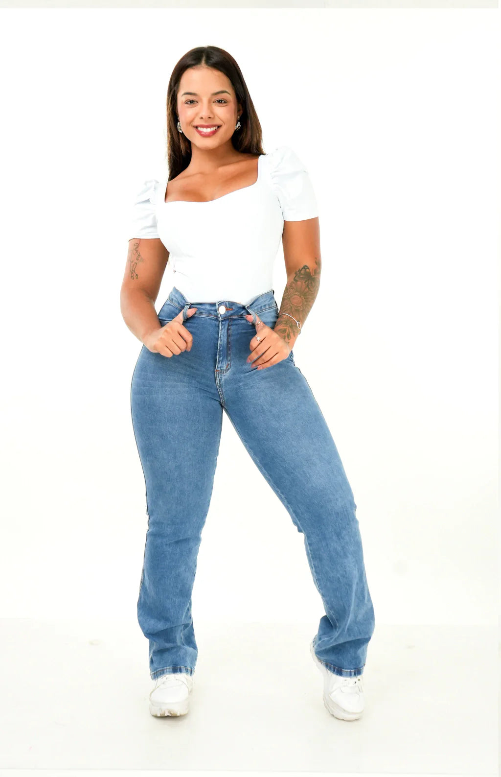 CALÇA JEANS FEMININA - WIDE LEG LAZULLI
