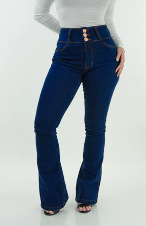 CALÇA JEANS FEMININA - FLARE TRIMODELADORA BLUE