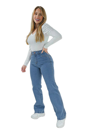CALÇA JEANS PARA BAIXINHAS - WIDE LEG PISCINE