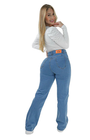 CALÇA JEANS PARA BAIXINHAS - WIDE LEG PISCINE