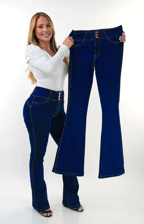 CALÇA JEANS FEMININA - FLARE TRIMODELADORA BLUE