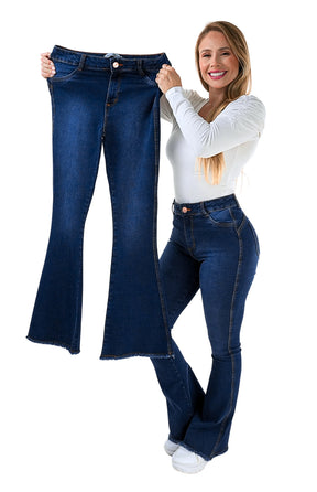 CALÇA JEANS PARA BAIXINHAS FLARE - BARRA DESFIADA