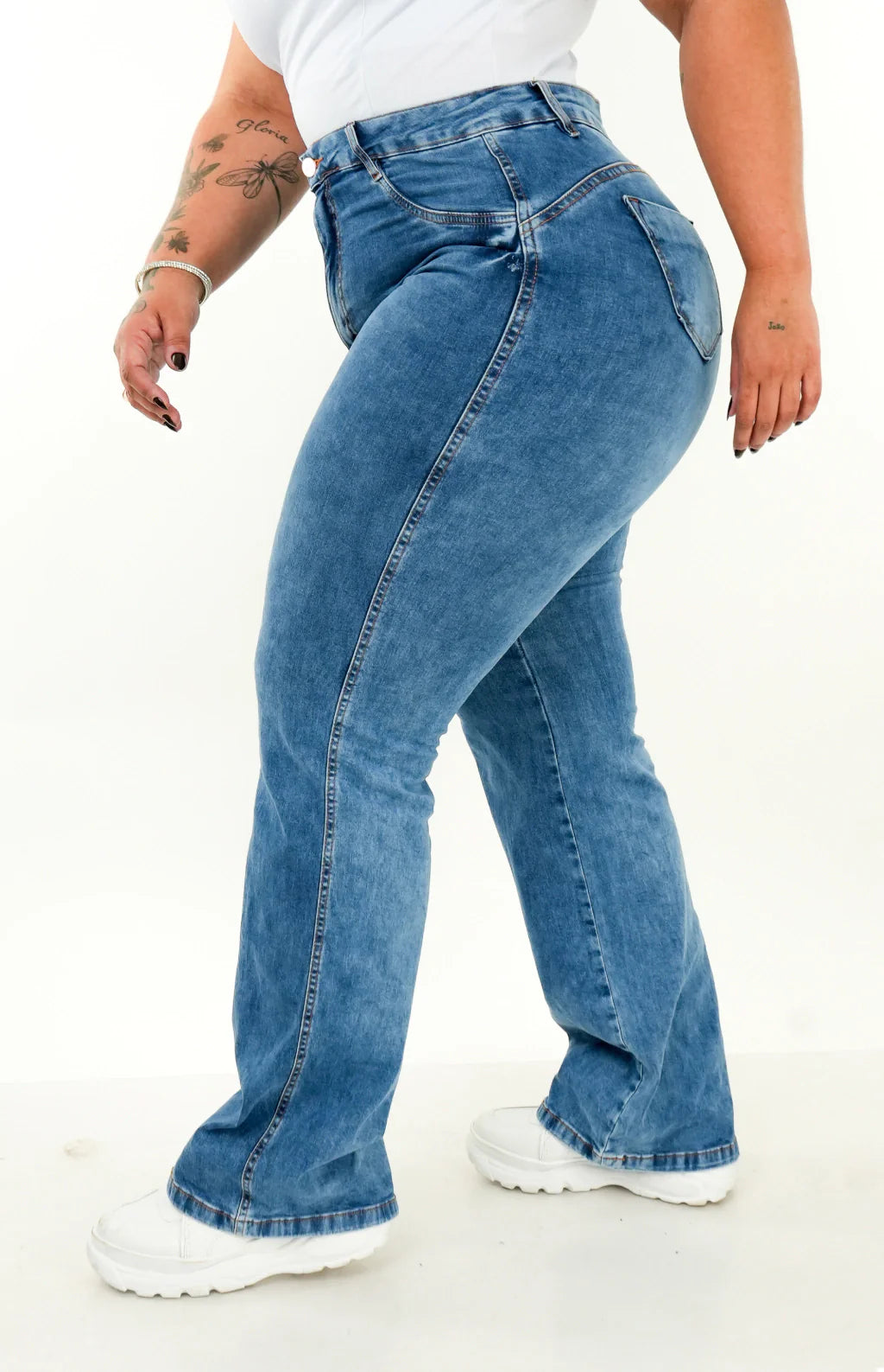 CALÇA JEANS FEMININA - WIDE LEG LAZULLI