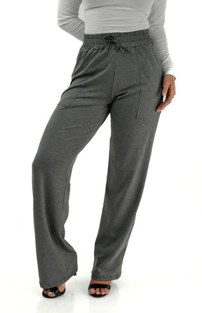 CALÇA PANTALONA CINZA MESCLA - CAIMENTO SOLTINHO