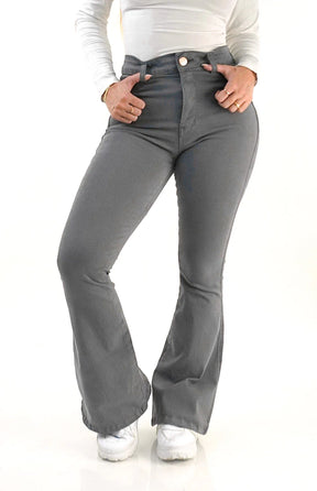 CALÇA JEANS PARA BAIXINHAS FLARE - CINZA
