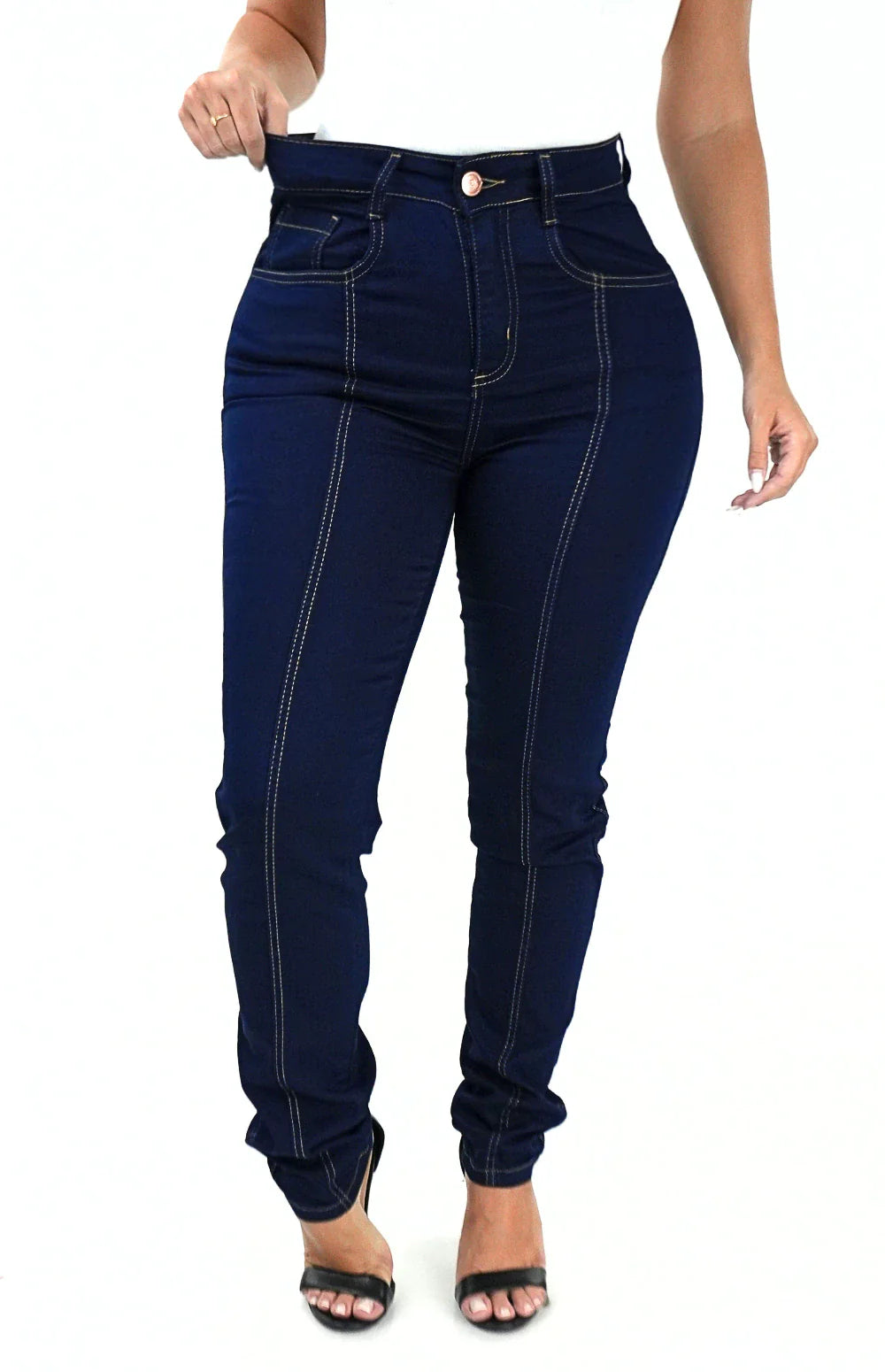 CALÇA JEANS FEMININA - RETA ELEGANCE CLÁSSICA