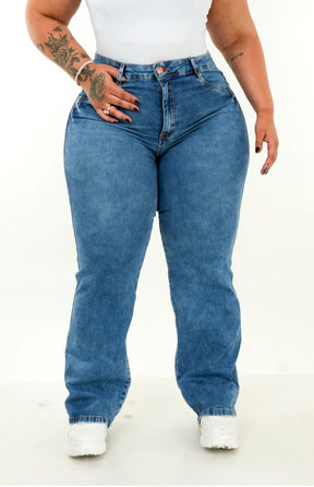 CALÇA JEANS FEMININA - WIDE LEG LAZULLI