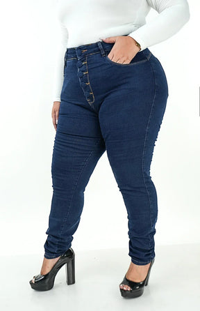 CALÇA JEANS FEMININA -SKINNY MAX BOTÕES