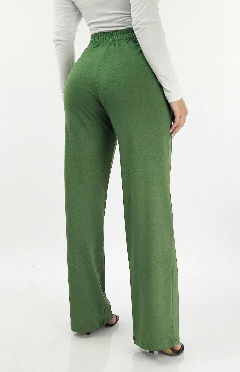 CALÇA PANTALONA VERDE MILITAR - CAIMENTO SOLTINHO