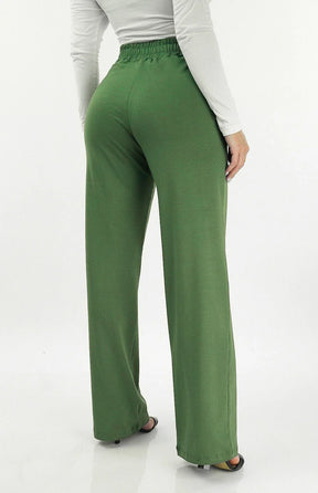 CALÇA PANTALONA VERDE MILITAR - CAIMENTO SOLTINHO