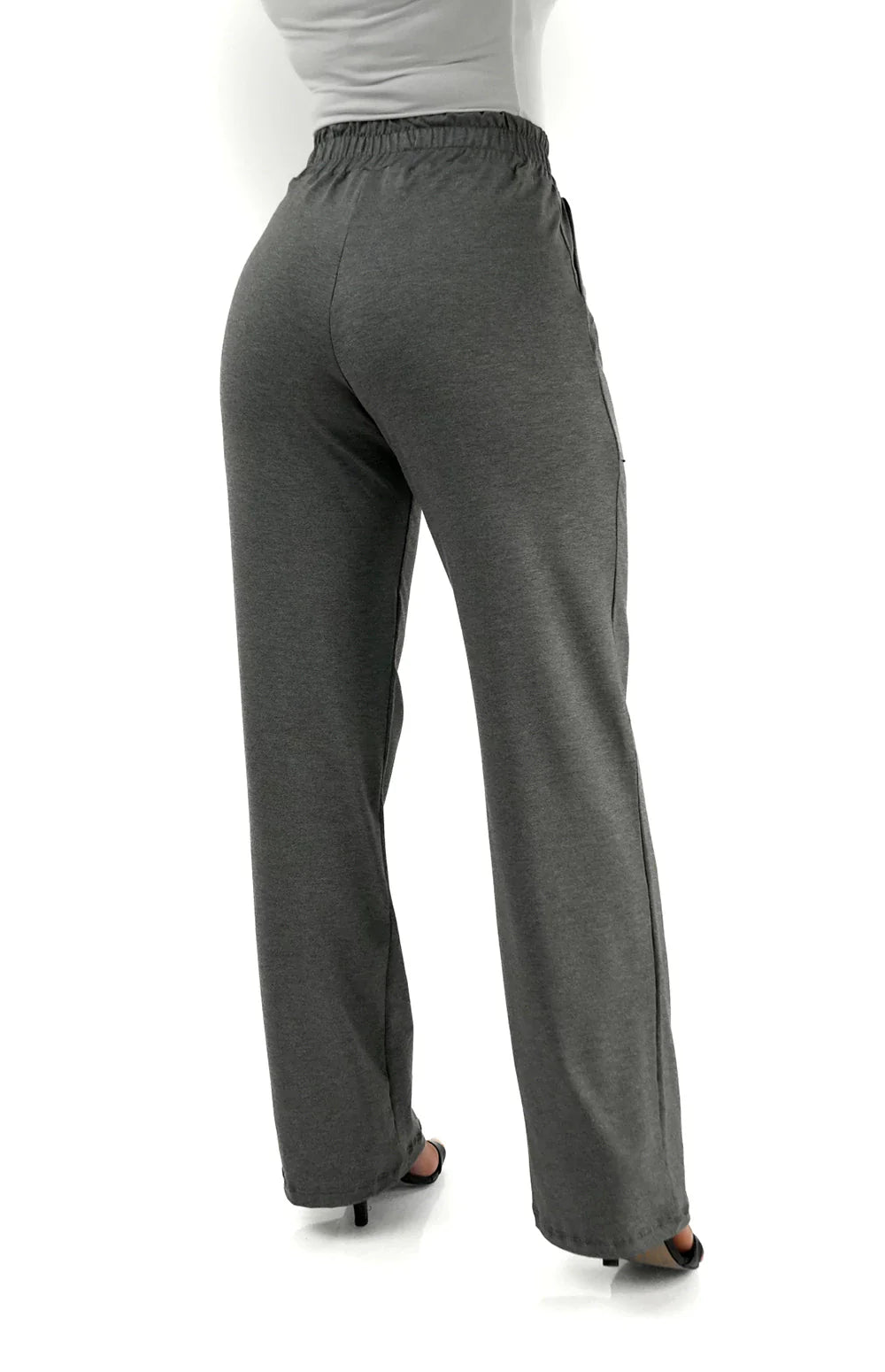 CALÇA PANTALONA CINZA MESCLA - CAIMENTO SOLTINHO